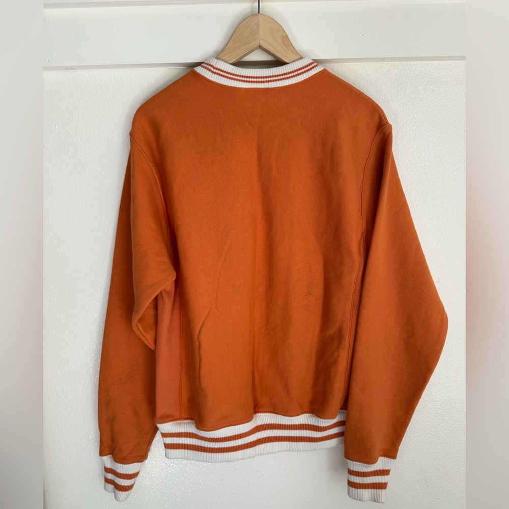 Champion Reverse Weave “Champion Phys Ed” Orange Crewneck Sweatshirt Sz S - Picture 7 of 10